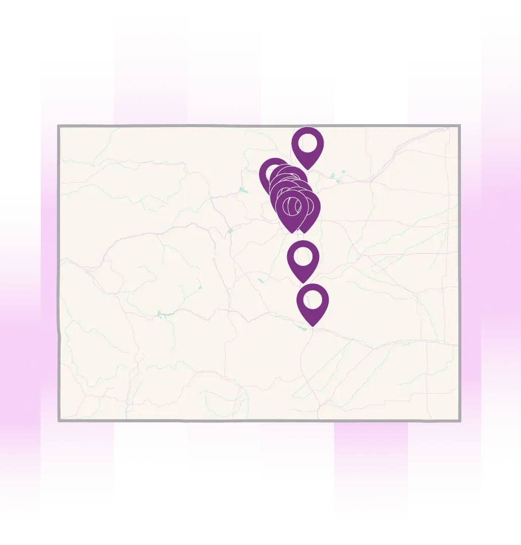 Map of Marathon Health locations in Colorado.